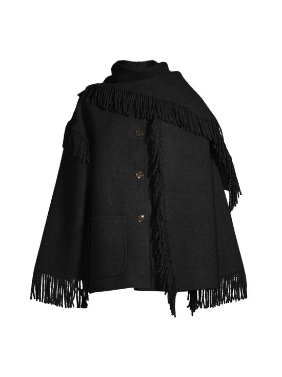 TOTEME - Fringed Scarf-villakangastakki - BLACK | Stockmann - photo 1