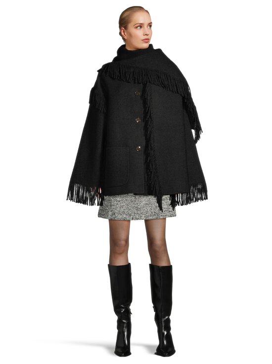 TOTEME - Fringed Scarf-villakangastakki - BLACK | Stockmann - photo 2