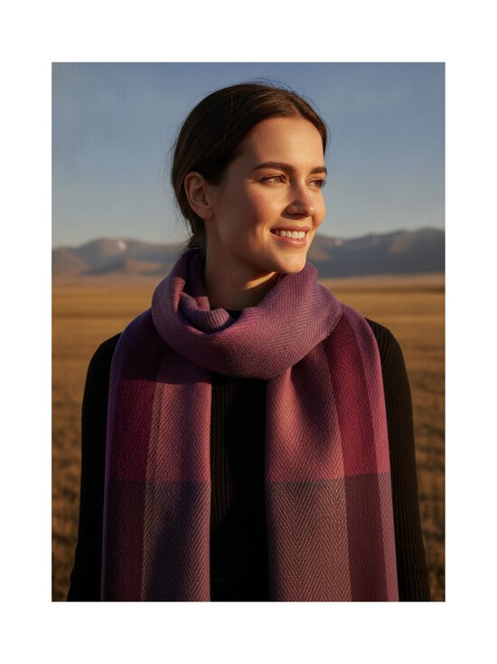 A+more - Anna vilnas šalle 70 x 180 cm - PURPLE/RED/BROWN 1 | Stockmann - photo 3