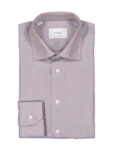 Eton - Contemporary Fit Houndstooth -kauluspaita - 47 ORANGE | Stockmann