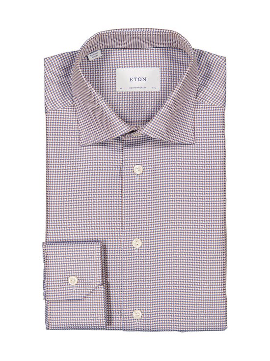 Eton - Contemporary Fit Houndstooth -kauluspaita - 47 ORANGE | Stockmann - photo 1