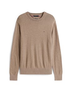Tommy Hilfiger - Pima Organic Cotton Cashmere -neule - HI3 COASTAL TAUPE HEATHER | Stockmann