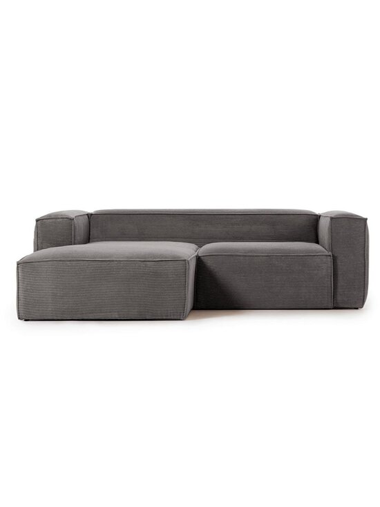 Kave Home - Blok-divaanisohva harmaa vakosametti L 240 cm/vasen - GREY | Stockmann - photo 1