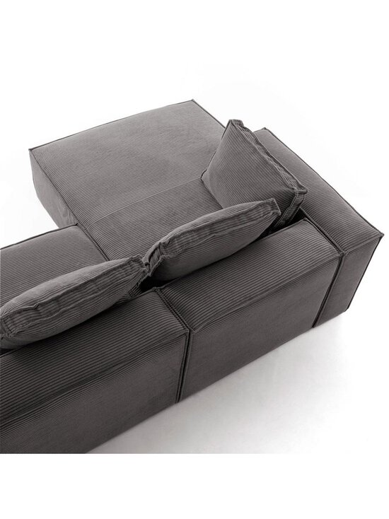 Kave Home - Blok-divaanisohva harmaa vakosametti L 240 cm/vasen - GREY | Stockmann - photo 4