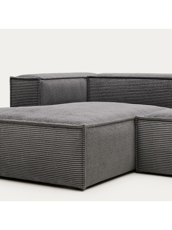 Kave Home - Blok-divaanisohva harmaa vakosametti L 240 cm/vasen - GREY | Stockmann - photo 5