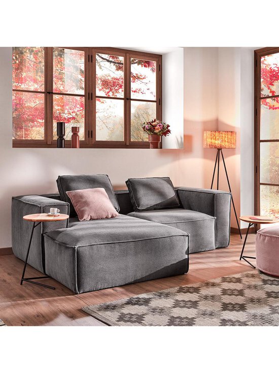Kave Home - Blok-divaanisohva harmaa vakosametti L 240 cm/vasen - GREY | Stockmann - photo 6