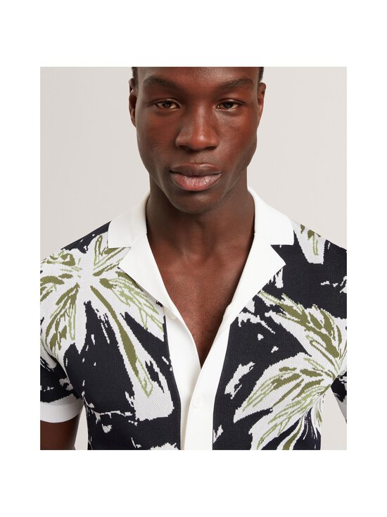 Ted Baker London - Kyesss Knitted Leaf- lyhythihainen kauluspaita - NAVY | Stockmann - photo 6