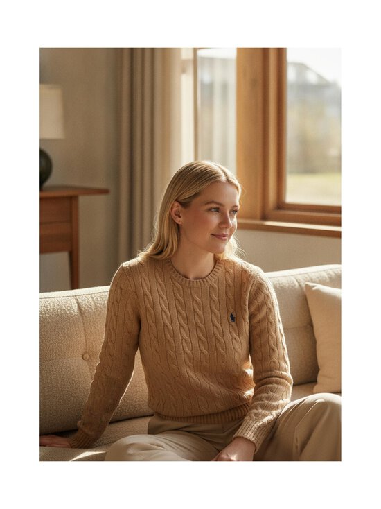 Polo Ralph Lauren - Palmikkoes kampsun Julianna - 002 COLLECTION CAMEL MELANGE | Stockmann - photo 5