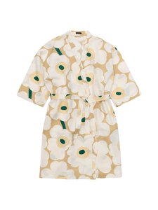 Marimekko - Unikko-aamutakki - 818 SAND, OFF WHITE, HAY, EMERALD | Stockmann