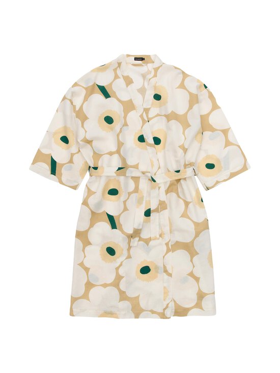 Marimekko - Unikko-aamutakki - 818 SAND, OFF WHITE, HAY, EMERALD | Stockmann - photo 1