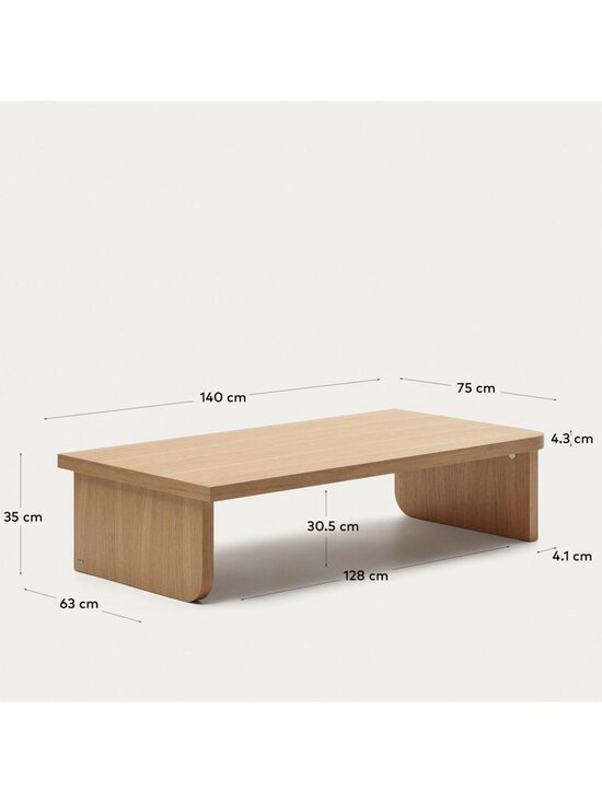 Kave Home - Oaq-sohvapöydät 2 kpl tammi - BEIGE | Stockmann - photo 8