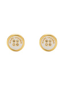 Marc Jacobs - Button Logo -nappikorvakorut 12 mm - 109 GOLD/CREAM | Stockmann