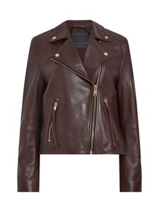 Allsaints - Dalby biker -nahkatakki - OXBLOOD RED | Stockmann