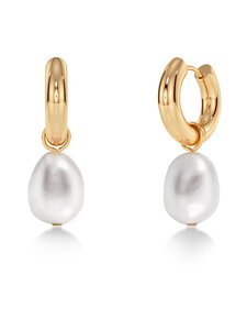 Edblad - Perla Hoops L - kullatut korvakorut - GOLD | Stockmann
