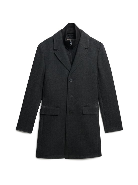Superdry - Tailored 2 In 1 Town -villakangastakki - GAQ DARK GREY HERRINGBONE | Stockmann - photo 1