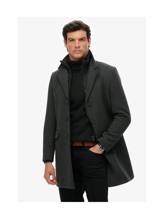 Superdry - Tailored 2 In 1 Town -villakangastakki - GAQ DARK GREY HERRINGBONE | Stockmann - photo 3