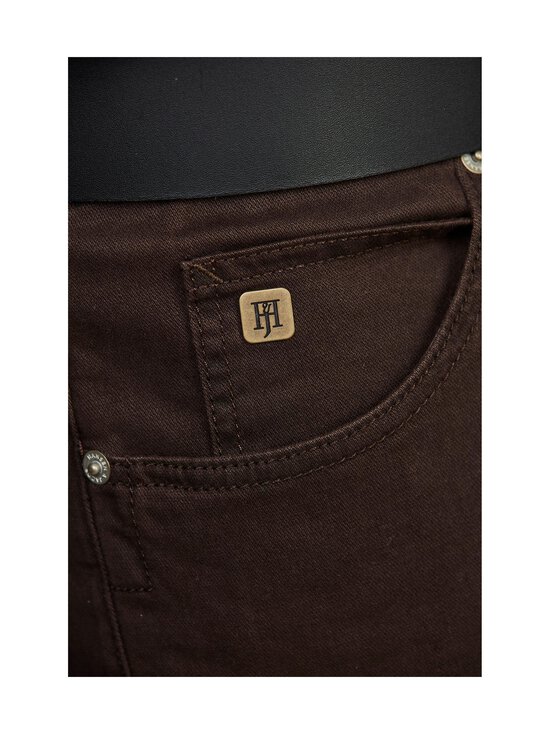 HANSEN&JACOB - Silk Touch Okado -viisitaskuhousut - 68 DARK BROWN | Stockmann - photo 5