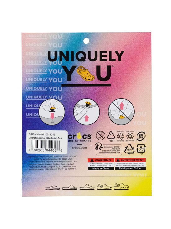 Crocs - Jibbitz Sparkle Glitter Fruits -kenkäkorut, 5 kpl - MULTILOR | Stockmann - photo 2