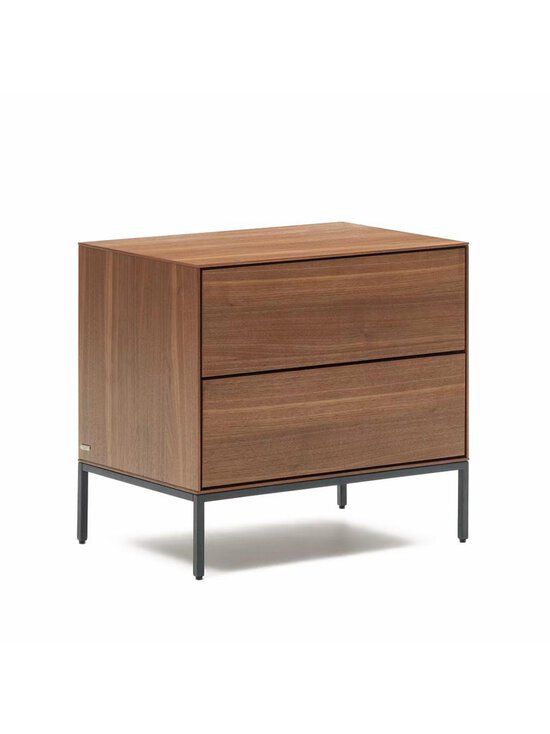 Kave Home - Vedrana-yöpöytä pähkinä/musta 60 x 55 cm - BEIGE | Stockmann - photo 1