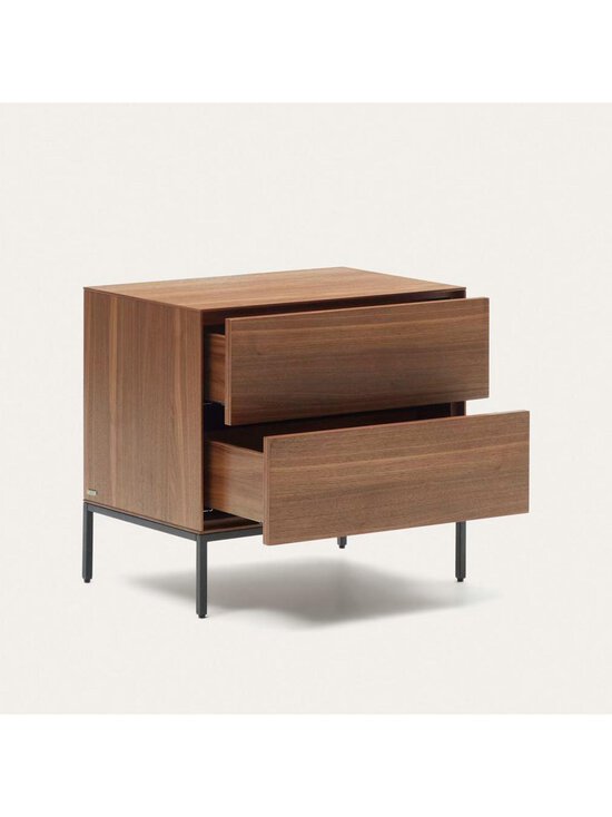 Kave Home - Vedrana-yöpöytä pähkinä/musta 60 x 55 cm - BEIGE | Stockmann - photo 3