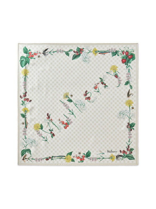 Mulberry - River Side Floral -silkkihuivi - H687 EGGSHELL | Stockmann - photo 1