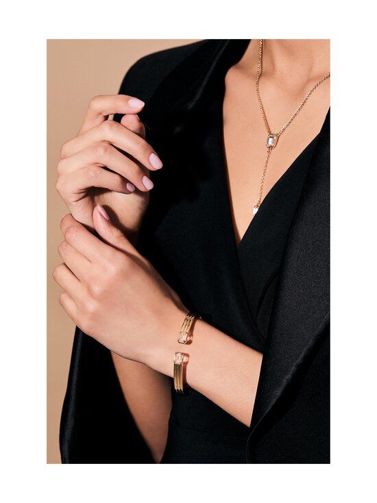 Lauren Ralph Lauren - Ribbed Stone Cuff -rannekoru - GOLD / CRYSTAL | Stockmann - photo 3