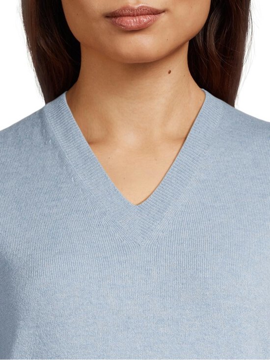 Stella McCartney - Recycled Cashmere V Neck -neulepusero - 4008 SKY BLUE | Stockmann - photo 4