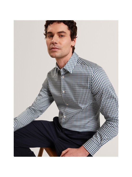 Ted Baker London - Firdawils Slim Fit Stripe Geo -kauluspaita - NAVY | Stockmann - photo 4