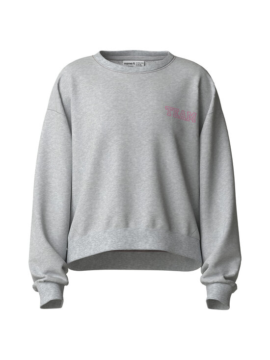 Name It - NkfVima Relaxed -collegepaita - LIGHT GREY MELANGE PRINT:TEAM | Stockmann - photo 1
