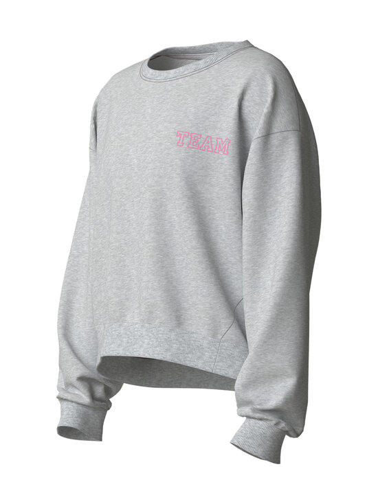 Name It - NkfVima Relaxed -collegepaita - LIGHT GREY MELANGE PRINT:TEAM | Stockmann - photo 3