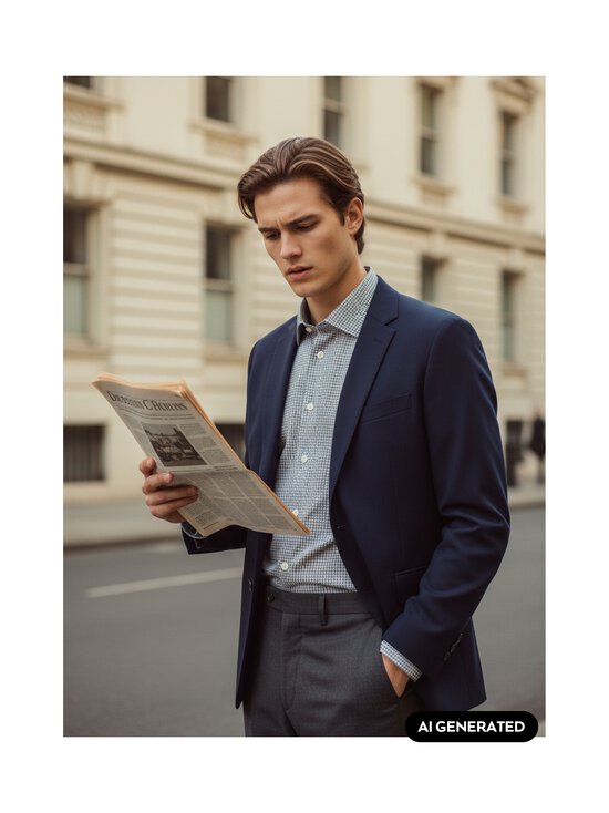 Eton - Micro Print Signature Twill Slim krekls - BROWN | Stockmann - photo 3
