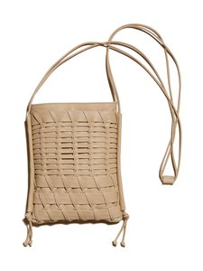 HEREU - Trena Flat Square Crossbody -nahkalaukku - SAND | Stockmann