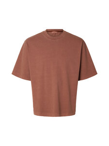 Selected - SlhBoxyCory O-Neck T-krekls - CHERRY MAHOGANY | Stockmann