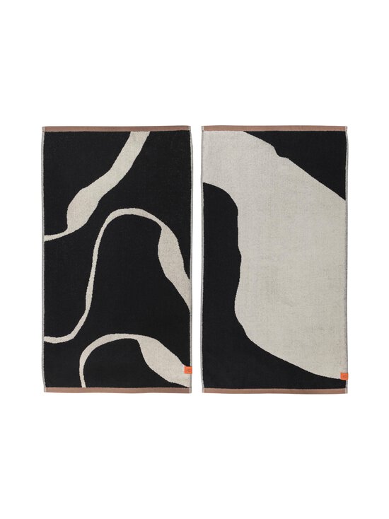 Mette Ditmer Denmark - Nova Arte viesu dvieļi 40 x 55 cm, 2 gab. - 09 BLACK / OFF-WHITE | Stockmann - photo 1