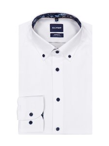Olymp - Modern Fit Contrast -kauluspaita - 00 WEISS | Stockmann