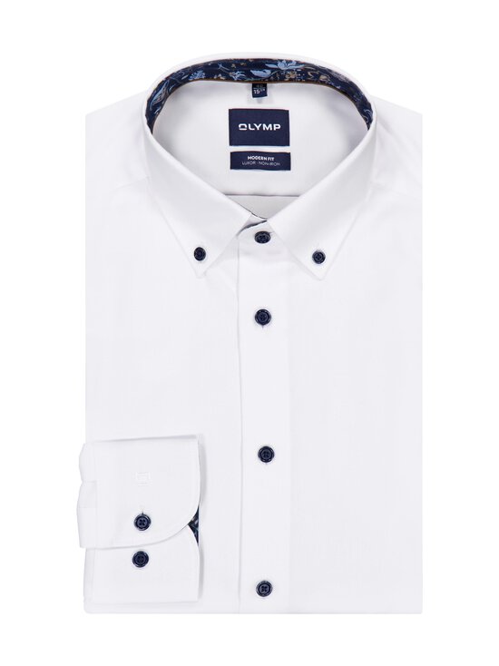 Olymp - Modern Fit Contrast -kauluspaita - 00 WEISS | Stockmann - photo 1