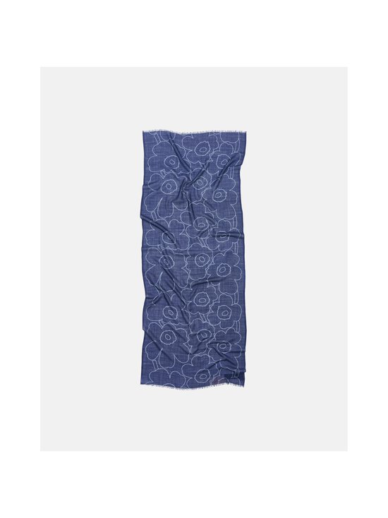 Marimekko - Fiore Piirto Unikko -villahuivi - 550 DARK BLUE, LIGHT BLUE | Stockmann - photo 3