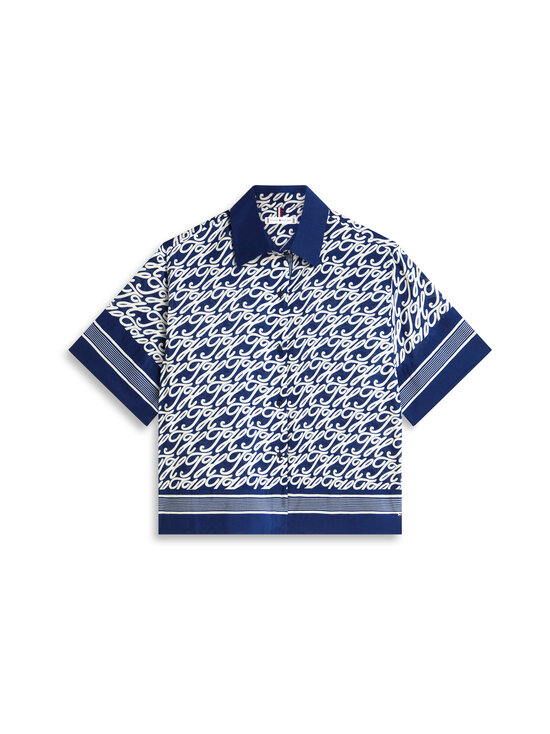Tommy Hilfiger - Swimshop Silk Voile krekls - 0YF TH SCRIPT PREPPY NAVY | Stockmann - photo 1