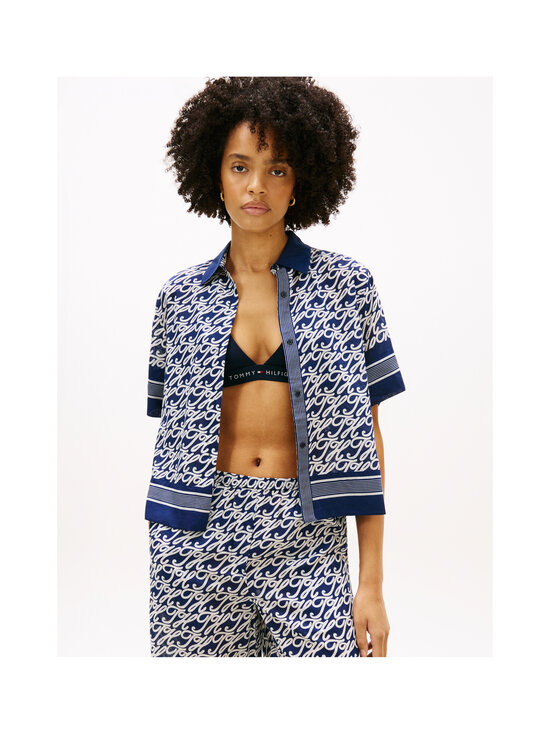 Tommy Hilfiger - Swimshop Silk Voile krekls - 0YF TH SCRIPT PREPPY NAVY | Stockmann - photo 5