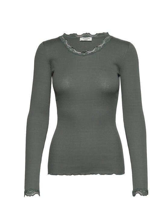 Rosemunde - RWBabette Lace -silkkisekoitepaita - 086 BALSAM GREEN | Stockmann - photo 1