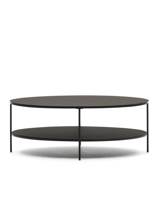 Kave Home - Fideia-sohvapöytä musta lasi / metalli 110 x 65 cm - BLACK | Stockmann - photo 2