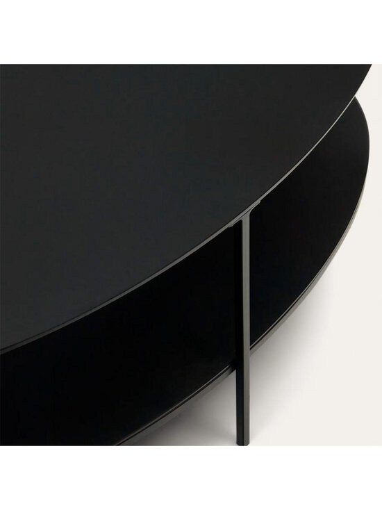 Kave Home - Fideia-sohvapöytä musta lasi / metalli 110 x 65 cm - BLACK | Stockmann - photo 4