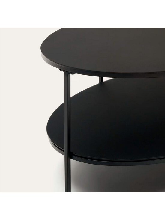 Kave Home - Fideia-sohvapöytä musta lasi / metalli 110 x 65 cm - BLACK | Stockmann - photo 3