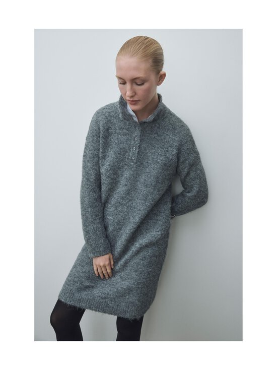 Vila - ViNynni Highneck -neulemekko - DARK GREY MELANGE | Stockmann - photo 3