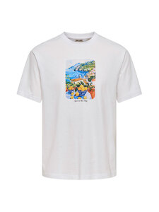 Only & Sons - T-särk OnsFred Painting Life Relax - BRIGHT WHITE PRINT:SQUEEZE THE DAY | Stockmann