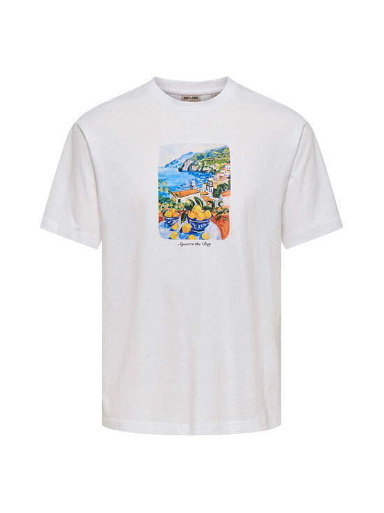 Only & Sons - T-särk OnsFred Painting Life Relax - BRIGHT WHITE PRINT:SQUEEZE THE DAY | Stockmann - photo 1