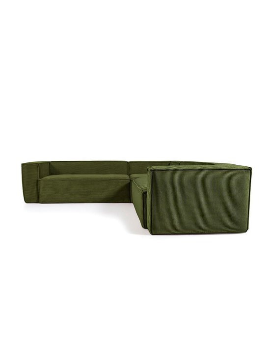 Kave Home - Blok-kulmasohva vihreä vakosametti 290 x 290 cm - GREEN | Stockmann - photo 1
