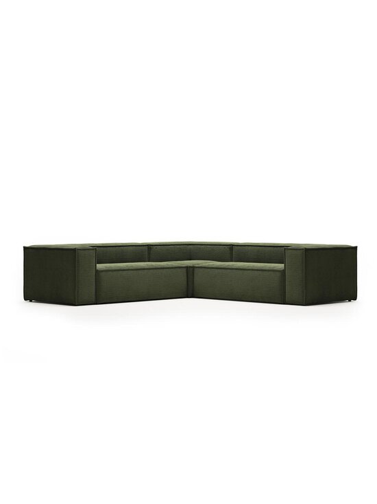Kave Home - Blok-kulmasohva vihreä vakosametti 290 x 290 cm - GREEN | Stockmann - photo 2