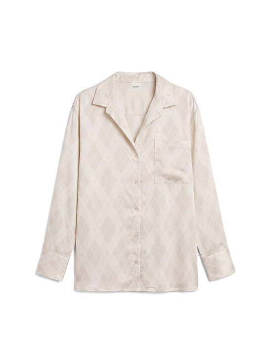 Calvin Klein Underwear - Satin Button Down -paita - 4IK ARGYLE MOONSTRUCK | Stockmann - photo 1