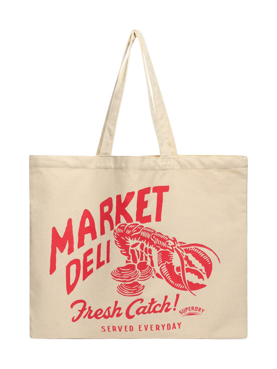 Superdry - Kangast kott Tote - K7O NATURAL BROWN/HYPER FIRE CORAL | Stockmann - photo 1